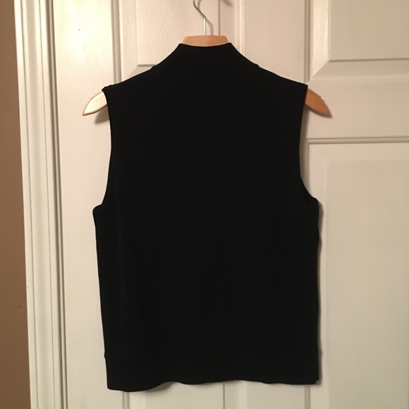 DRAPER's & DAMON'S Women’s Y2K 90’s Vintage Dress Vest Fitted Black Red Piping M - Picture 5 of 7